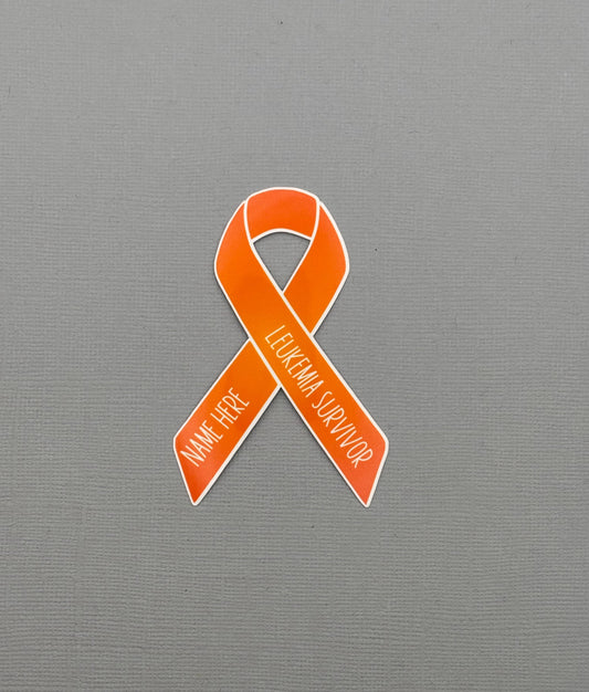 Leukemia Survivor Custom Ribbon Sticker