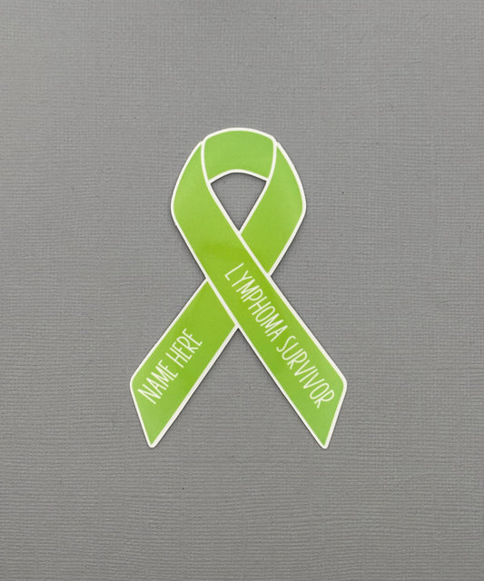 Lymphoma Survivor Custom Ribbon Sticker