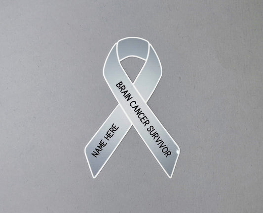 Brain Cancer Survivor Custom Ribbon Sticker