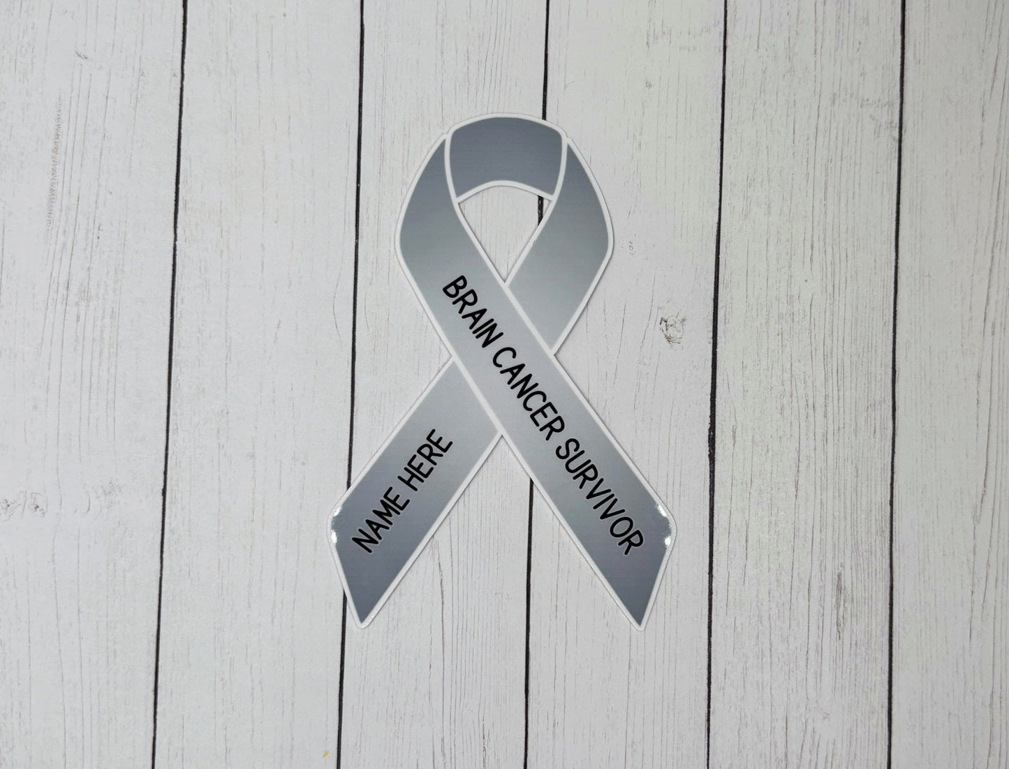 Brain Cancer Survivor Custom Ribbon Sticker