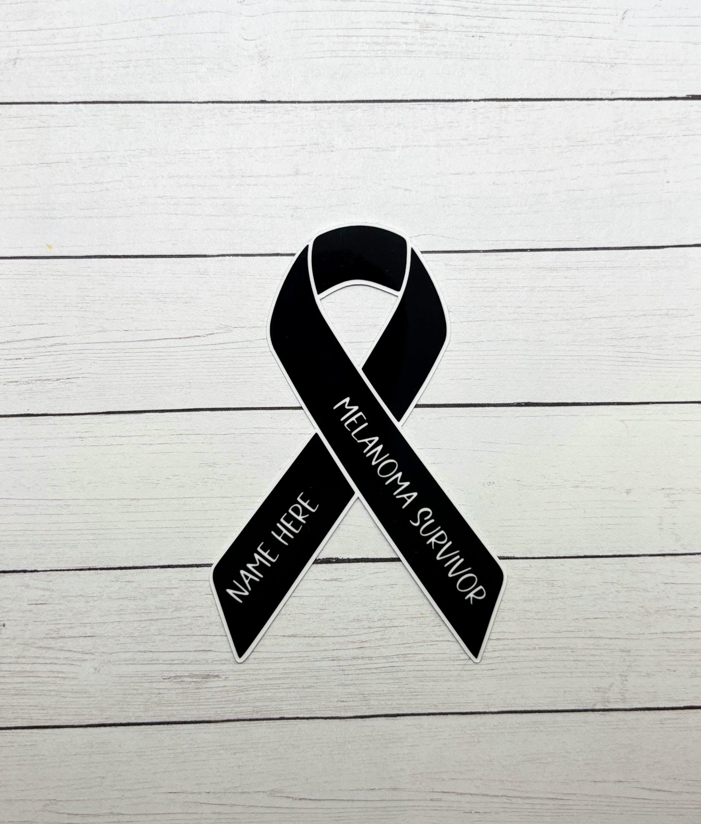 Melanoma Survivor Custom Ribbon Sticker
