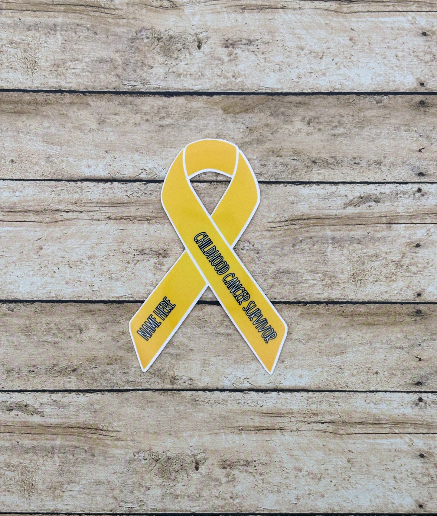 Childhood Cancer Survivor Custom Ribbon Sticker