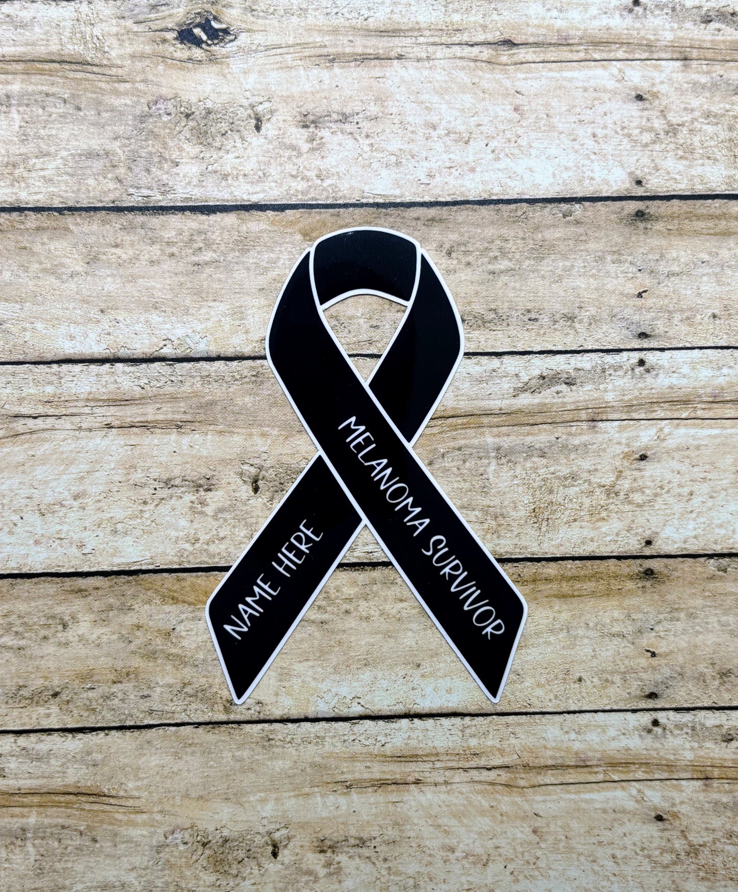 Melanoma Survivor Custom Ribbon Sticker