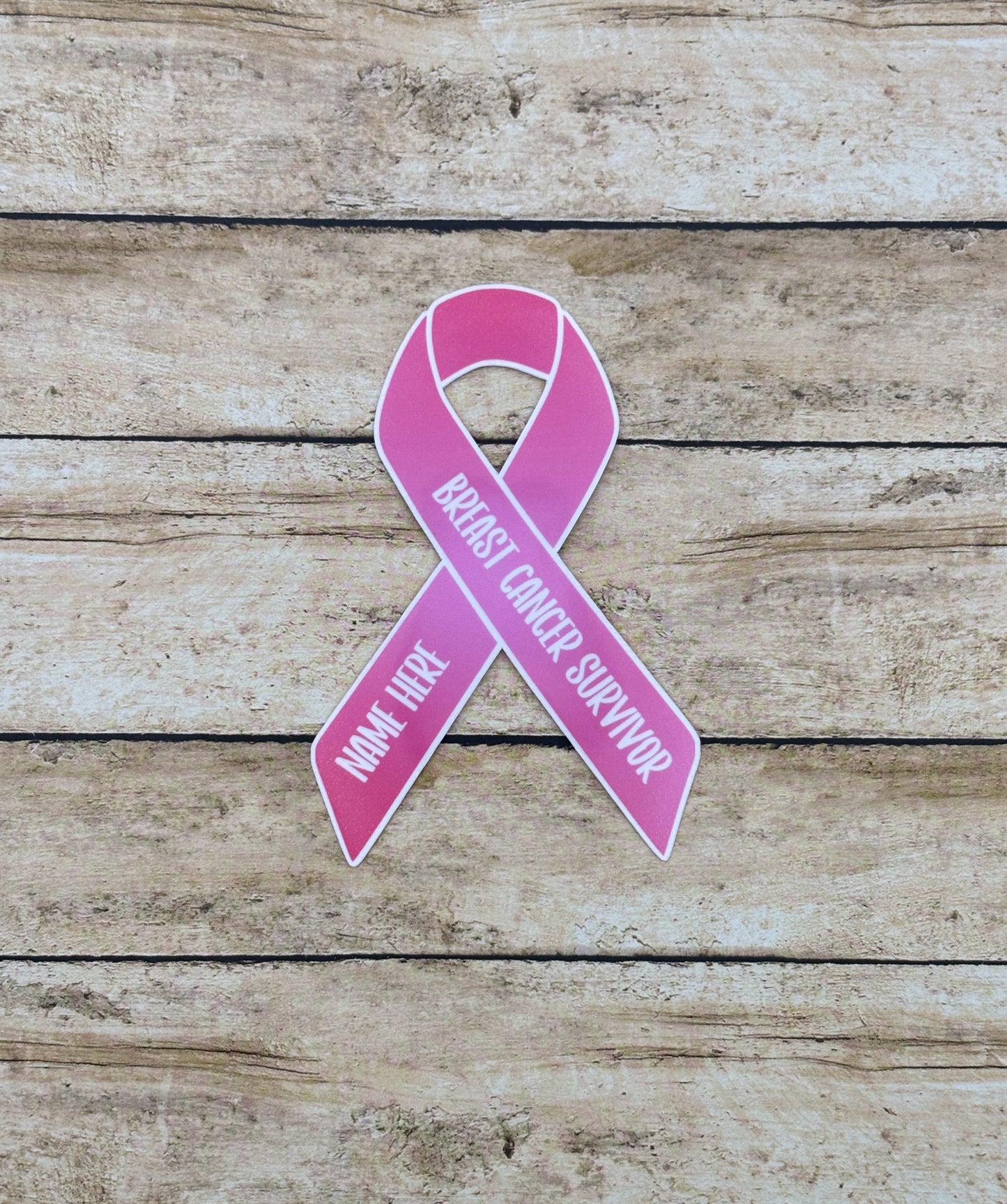 Breast Cancer Survivor Custom Ribbon Sticker