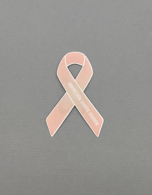 Endometrial Cancer Survivor Ribbon Sticker