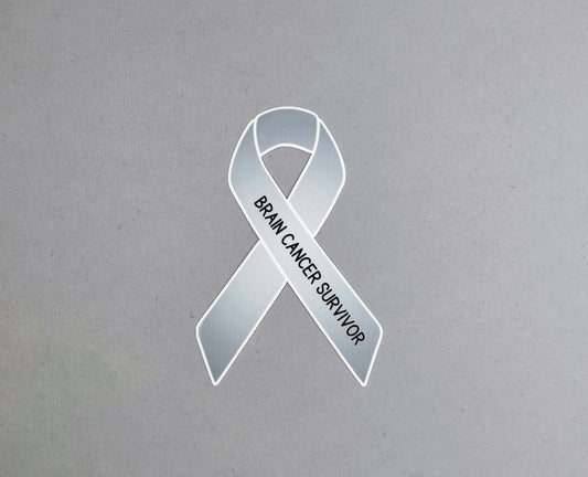 Brain Cancer Survivor Ribbon Sticker