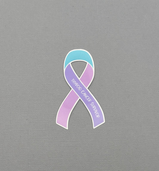 Thyroid Cancer Survivor Ribbon Sticker