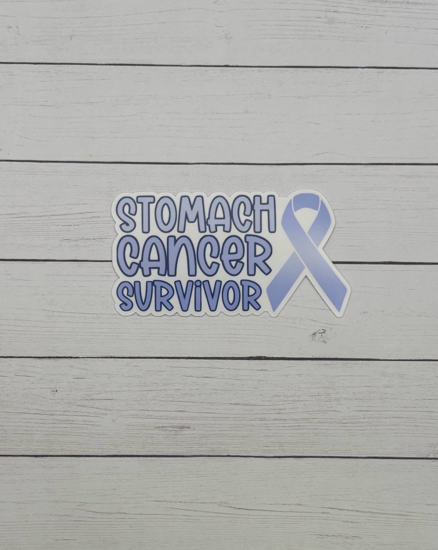 Stomach Cancer Survivor with Ribbon Sticker