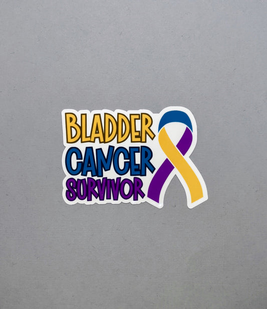 Bladder Cancer Survivor with Ribbon Sticker