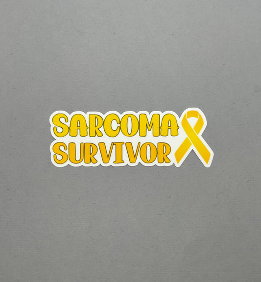 Sarcoma Survivor with Ribbon Sticker