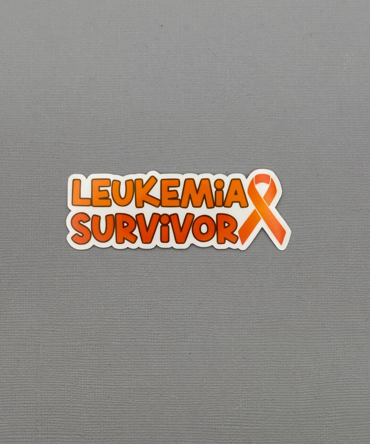 Leukemia Survivor with Ribbon Sticker
