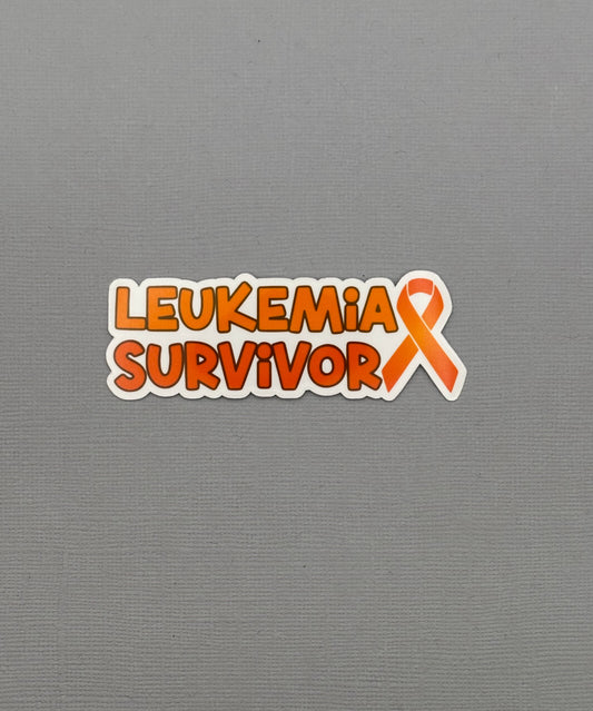 Leukemia Survivor with Ribbon Sticker