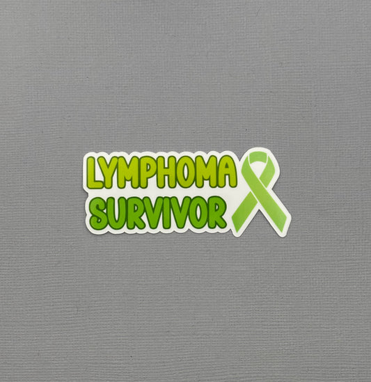 Lymphoma Survivor with Ribbon Sticker