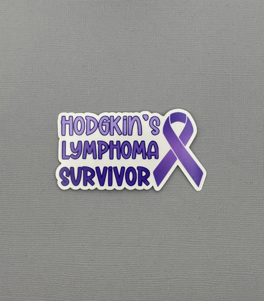 Hodgkin's Lymphoma Survivor with Ribbon Sticker