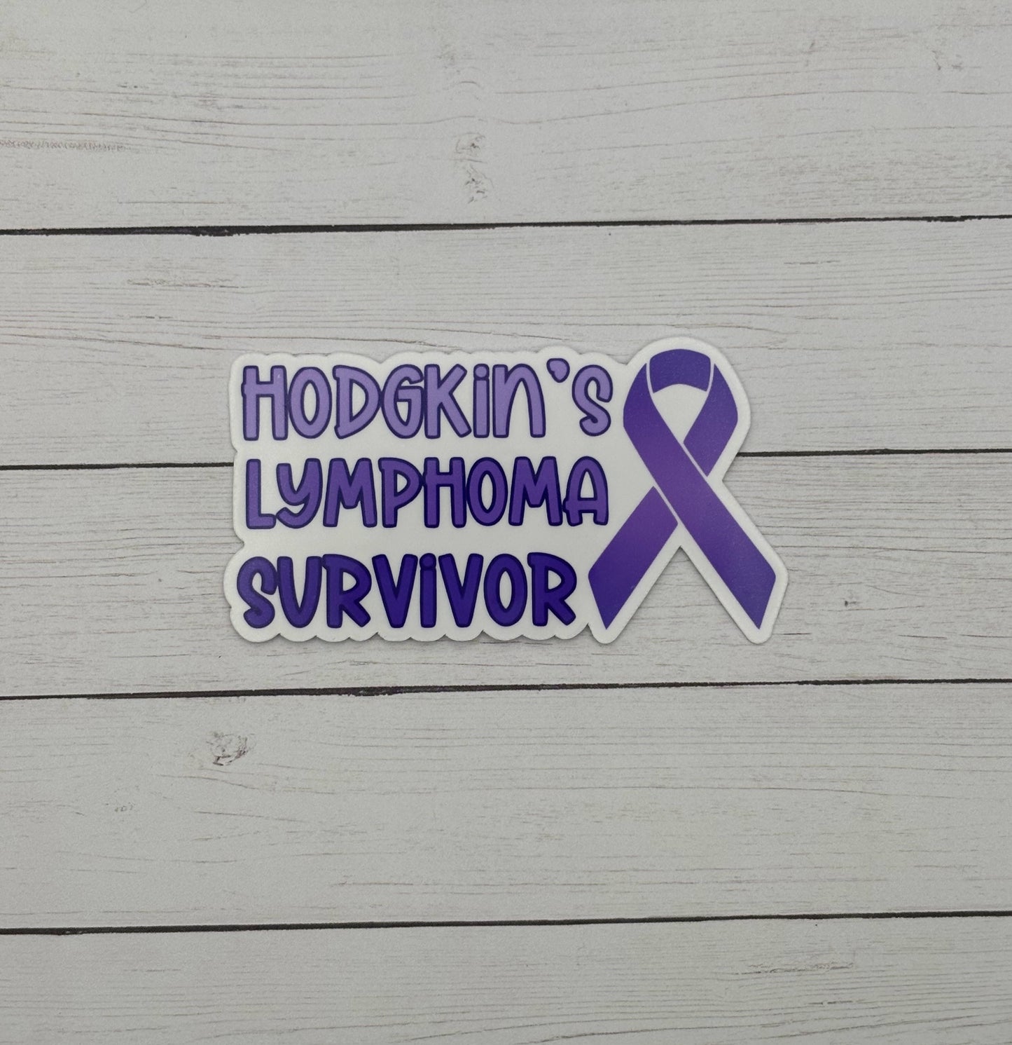 Hodgkin's Lymphoma Survivor with Ribbon Sticker