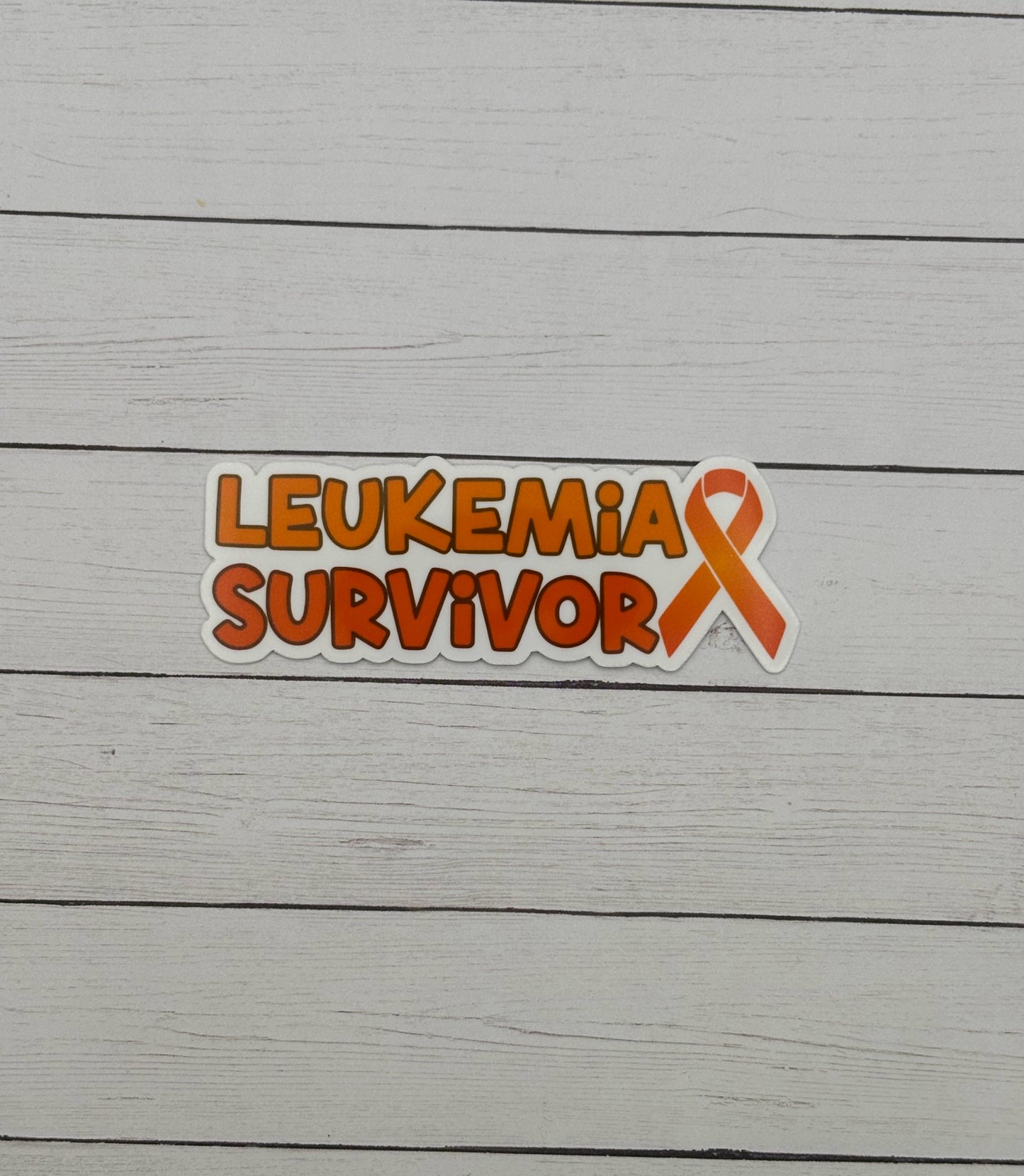 Leukemia Survivor with Ribbon Sticker