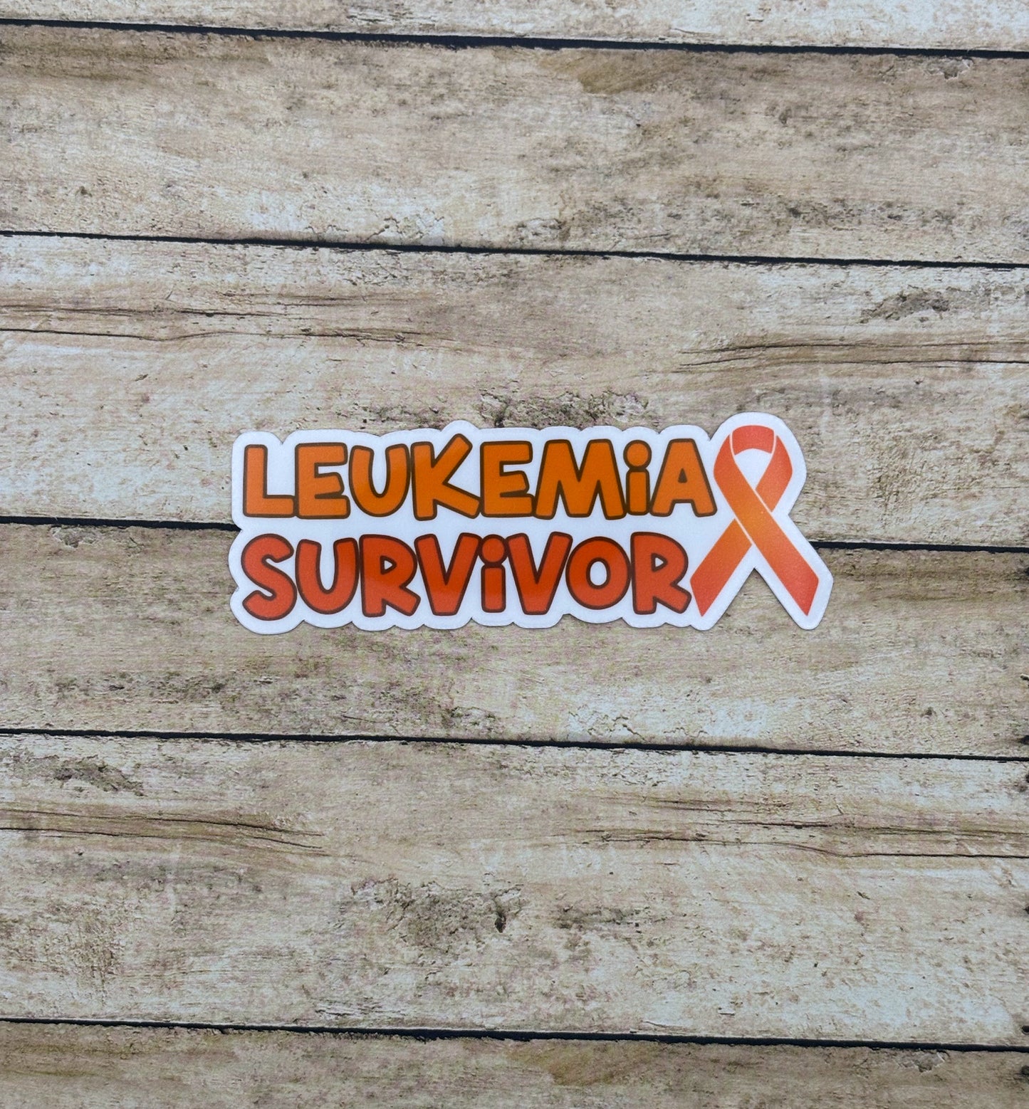 Leukemia Survivor with Ribbon Sticker