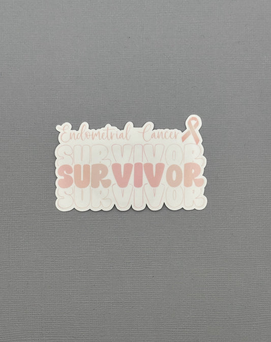 Endometrial Cancer Survivor Sticker