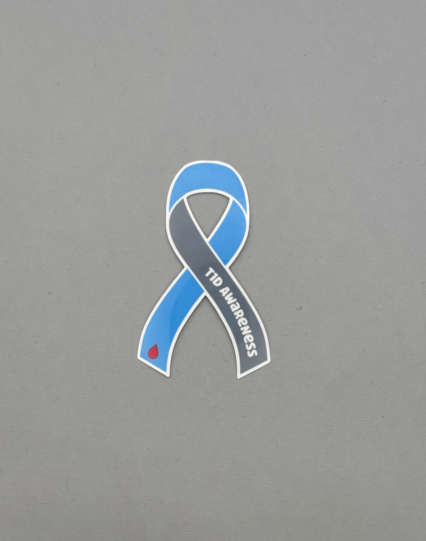 T1D Diabetes Awareness Ribbon Sticker