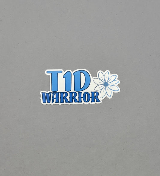 T1D Warrior Flower Sticker