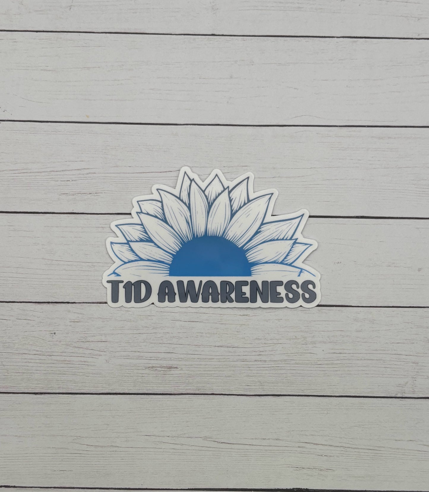 T1D Awareness Sunflower Sticker