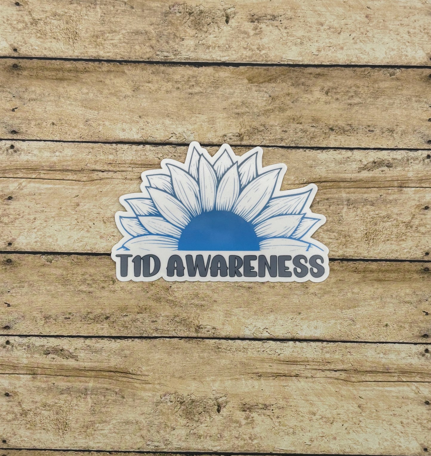 T1D Awareness Sunflower Sticker
