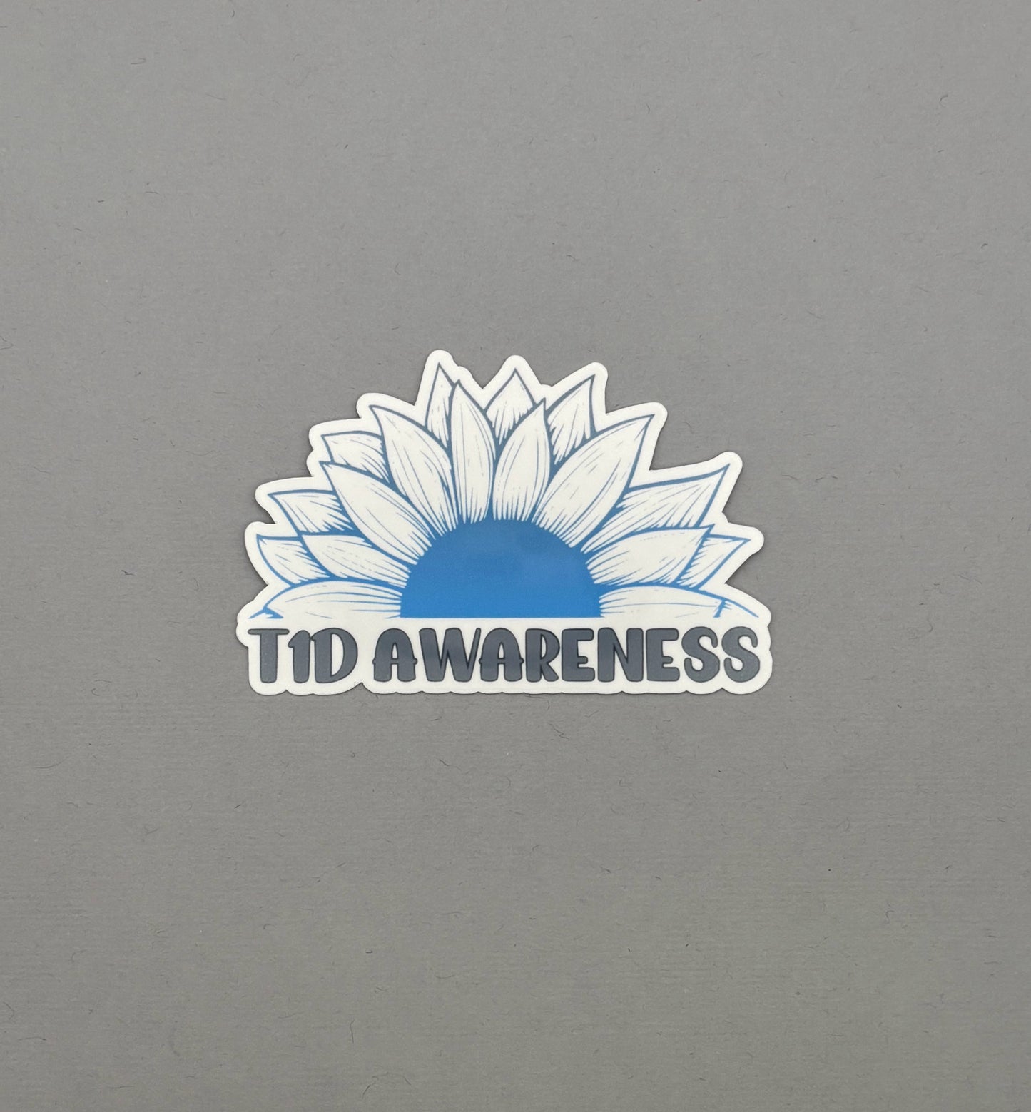 T1D Awareness Sunflower Sticker