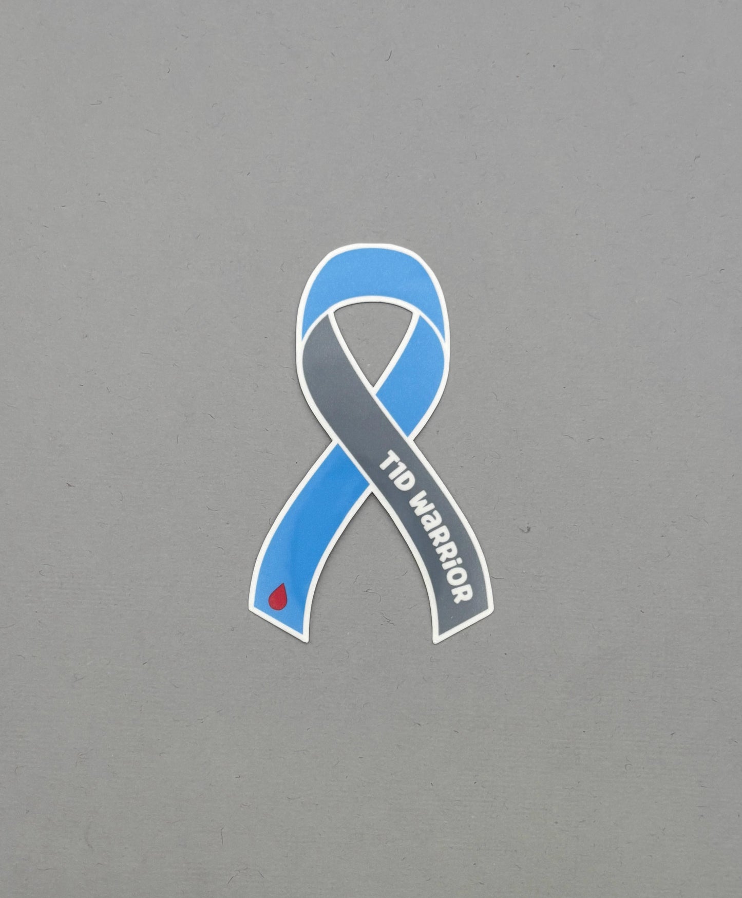 T1D Warrior Ribbon Sticker