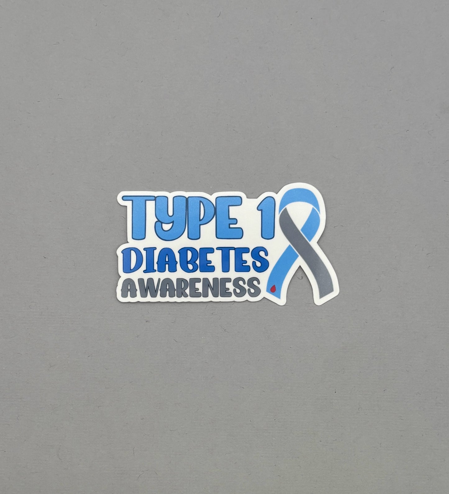 Type 1 Diabetes Awareness with Ribbon Sticker
