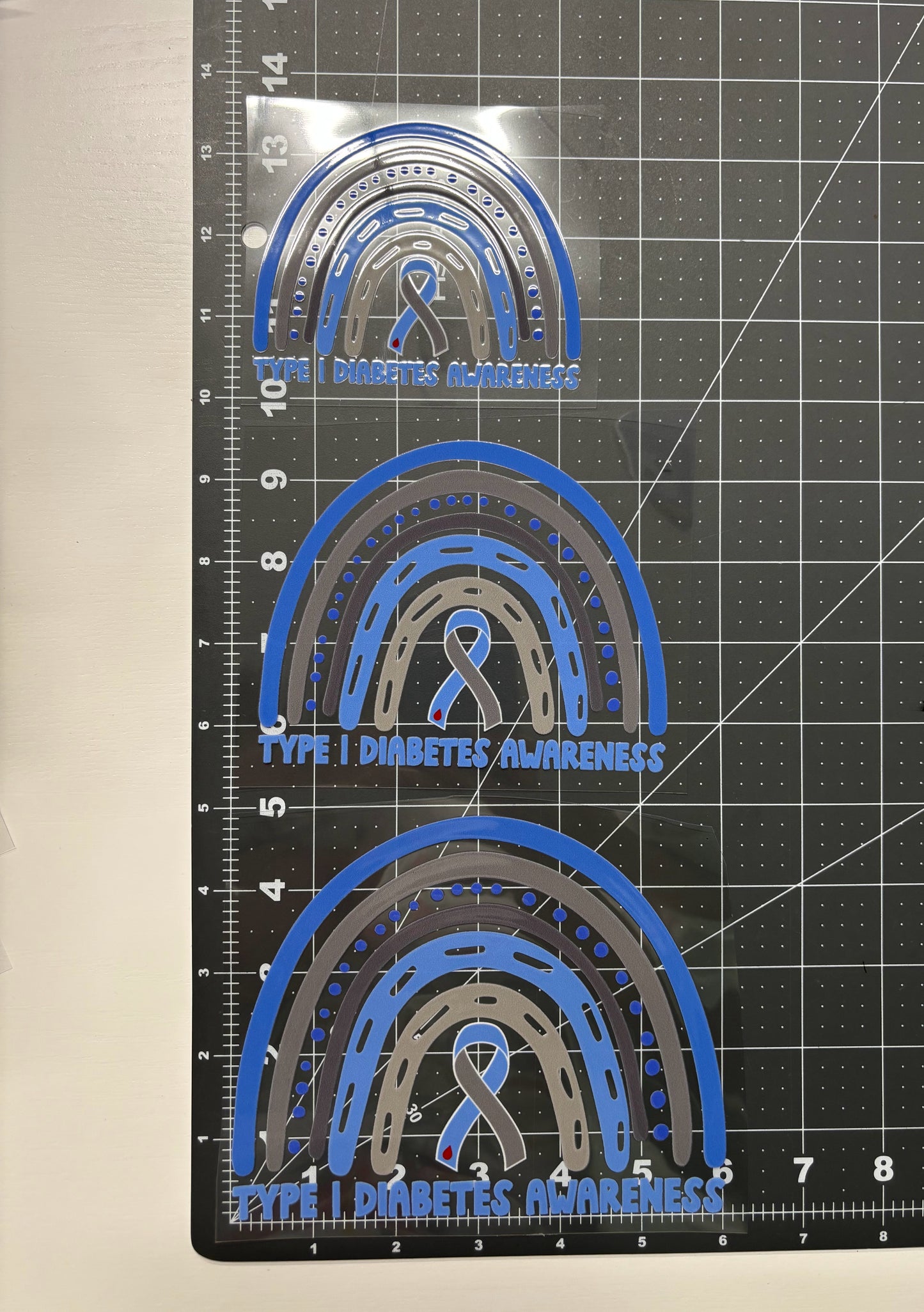 Type 1 Diabetes Awareness Rainbow Car Decal