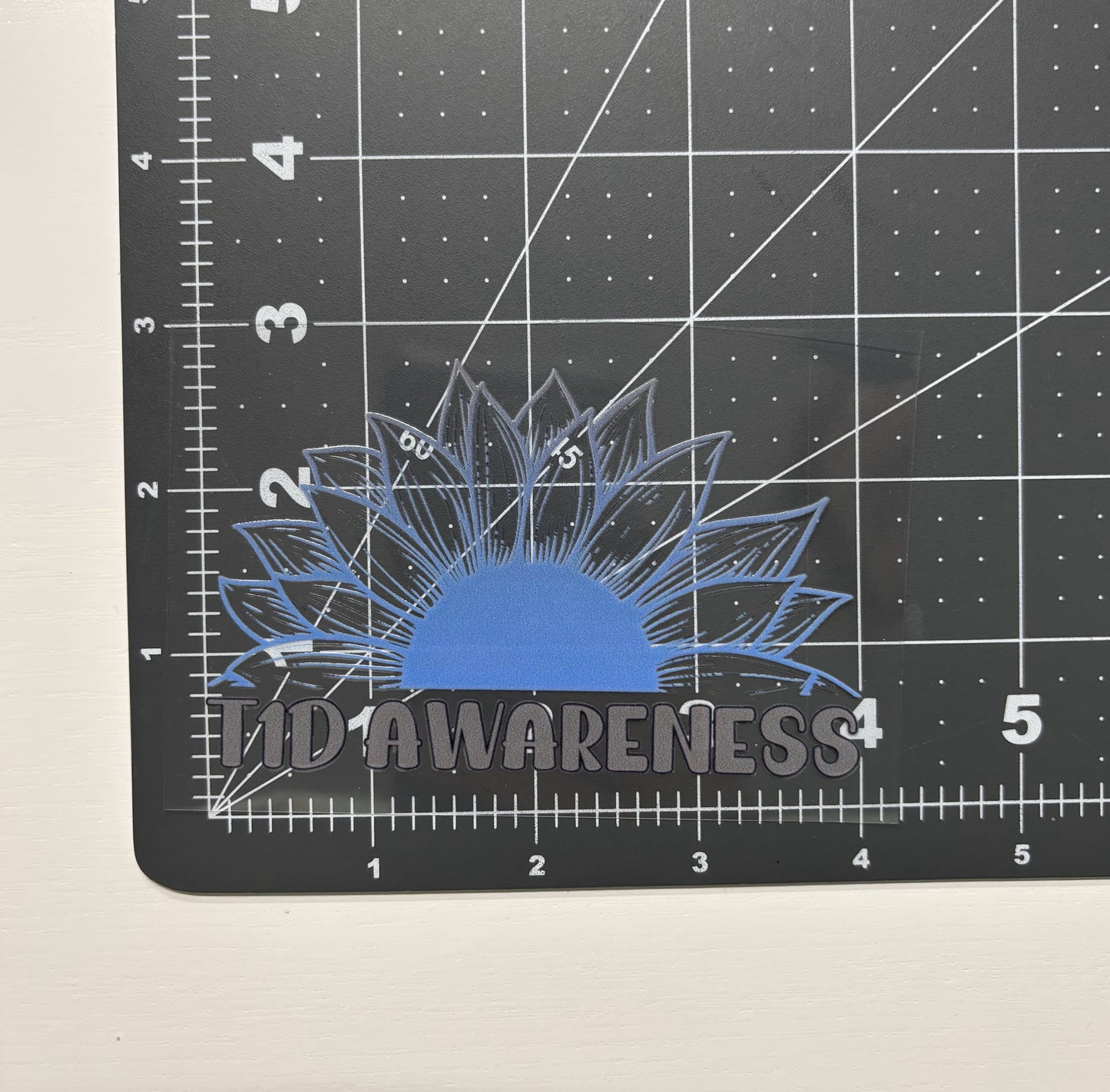 T1D Awareness Sunflower Car Decal