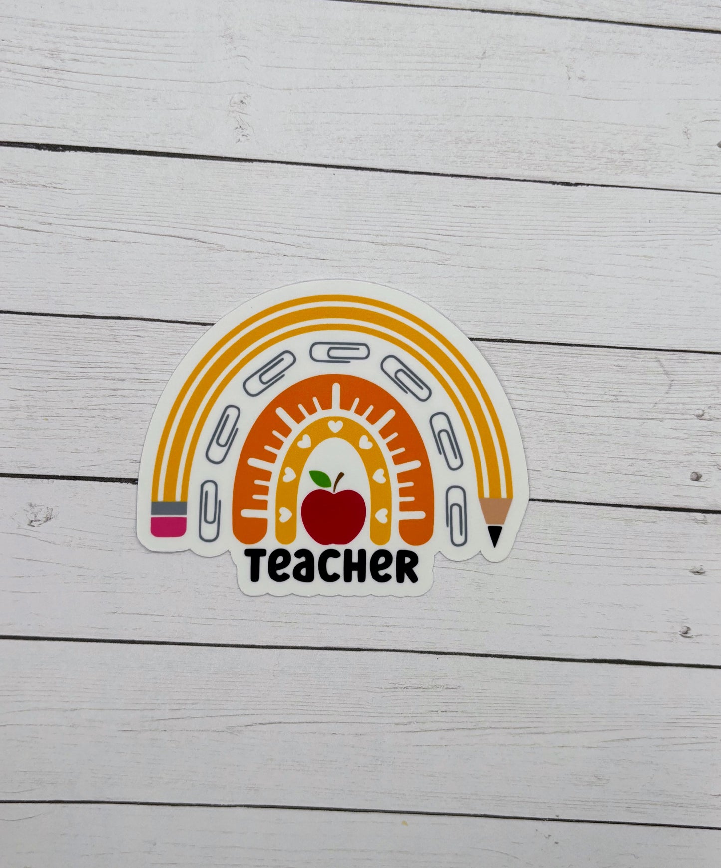 Teacher Rainbow Sticker