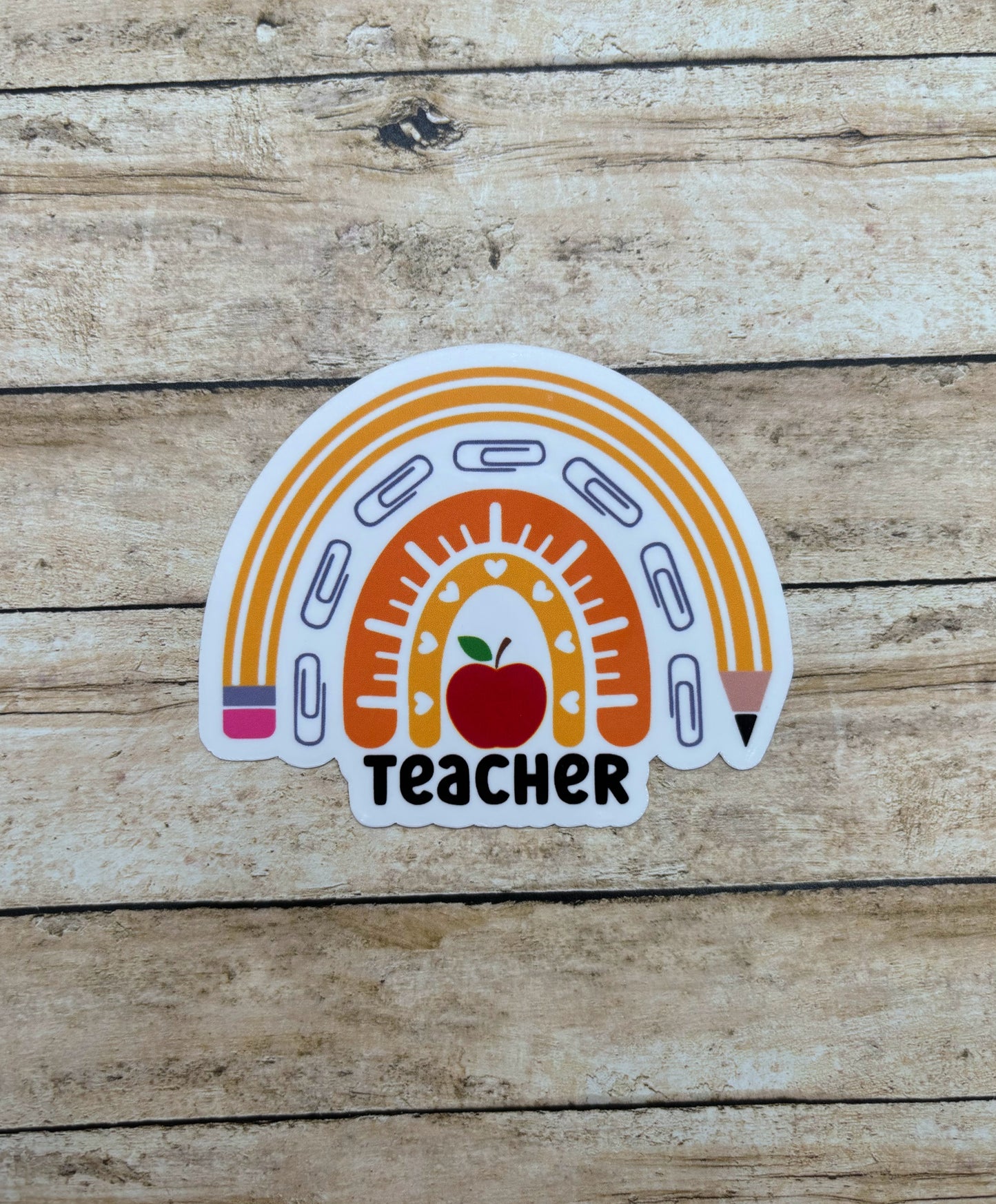 Teacher Rainbow Sticker