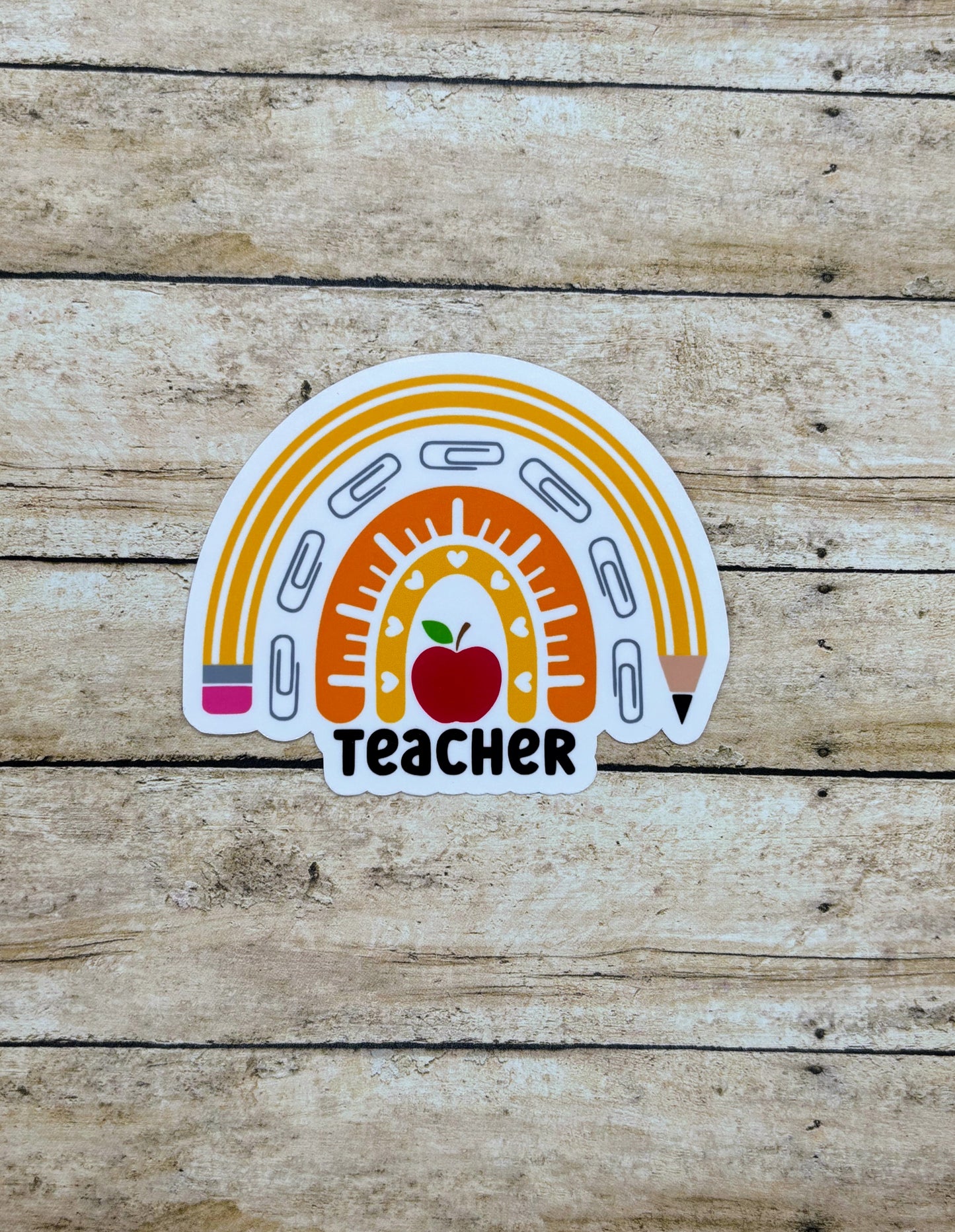 Teacher Rainbow Sticker