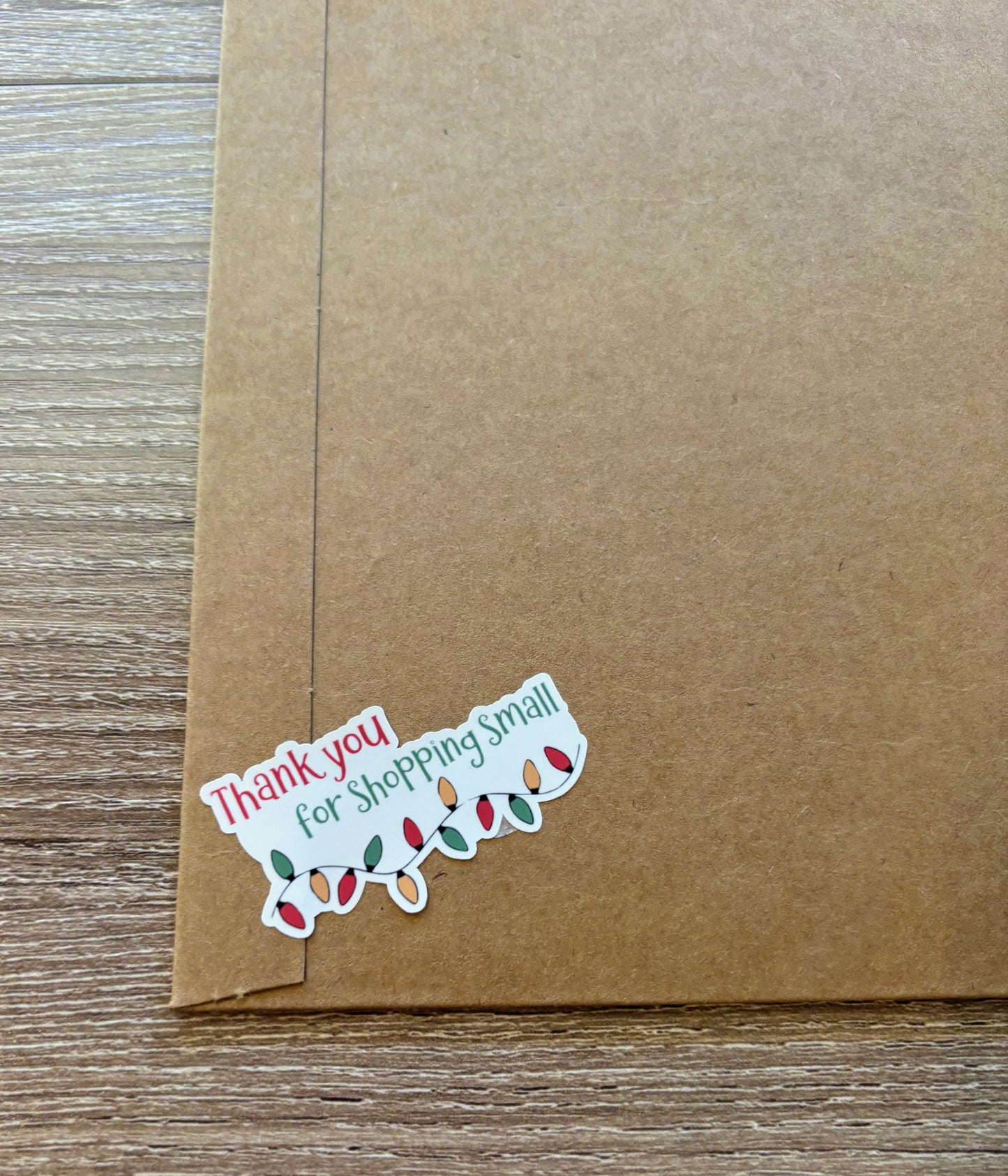 Thank you for Shopping Small Christmas Lights - Holiday Packaging Stickers