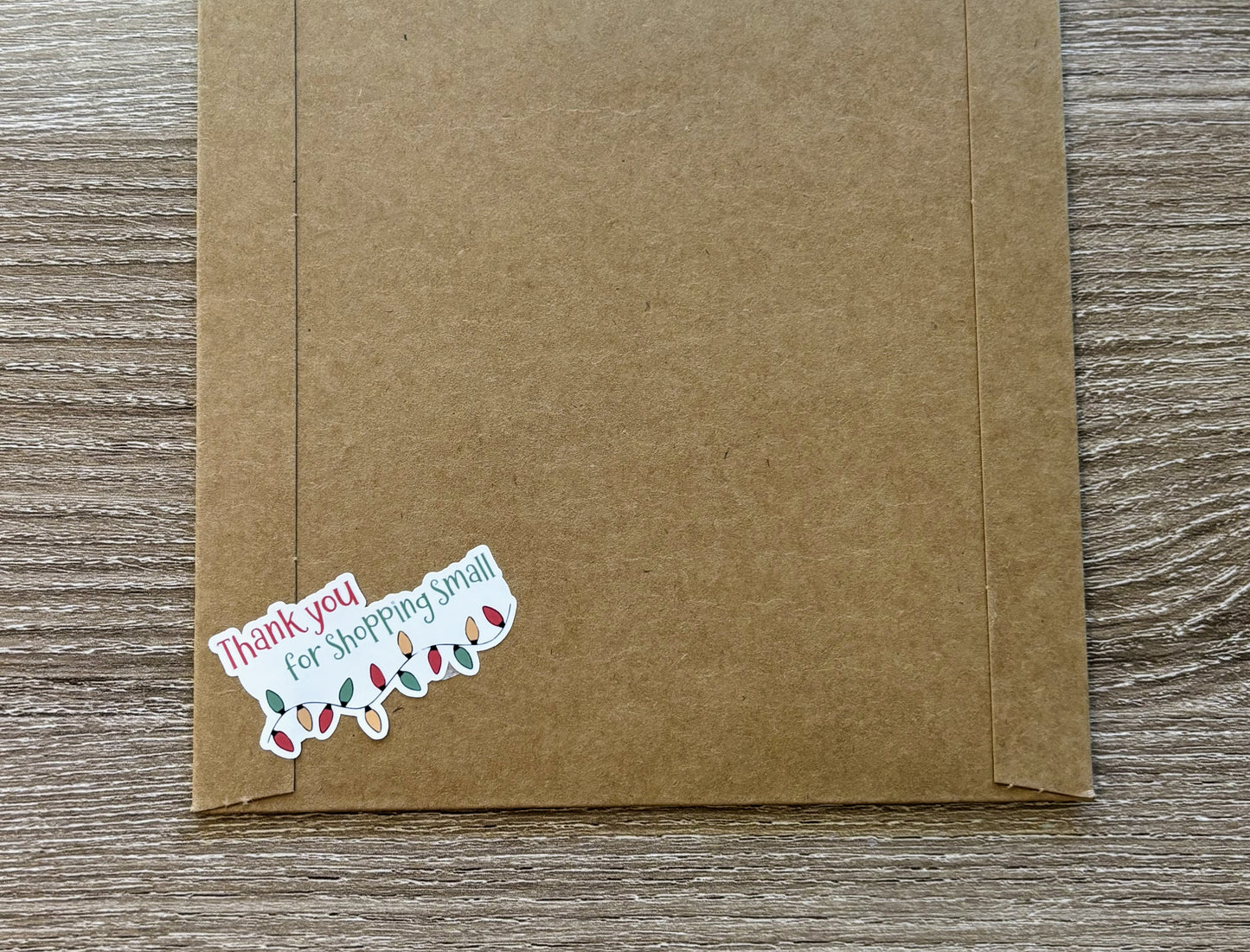 Thank you for Shopping Small Christmas Lights - Holiday Packaging Stickers