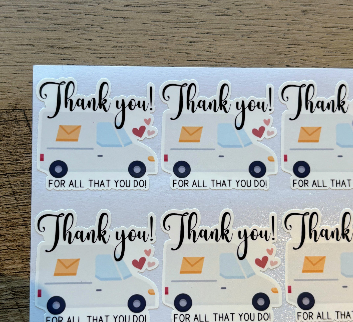 Thank you Mail Carrier Small Business Packaging Stickers