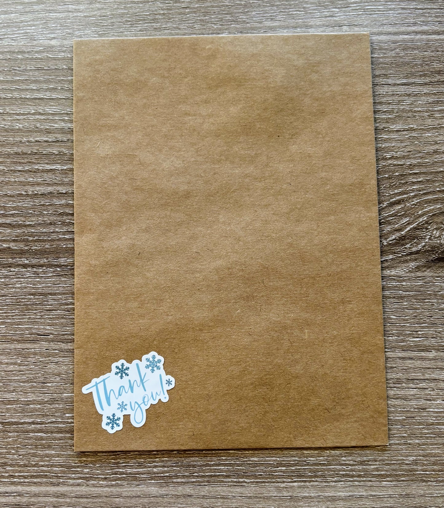 Thank you with Snowflakes - Packaging Stickers