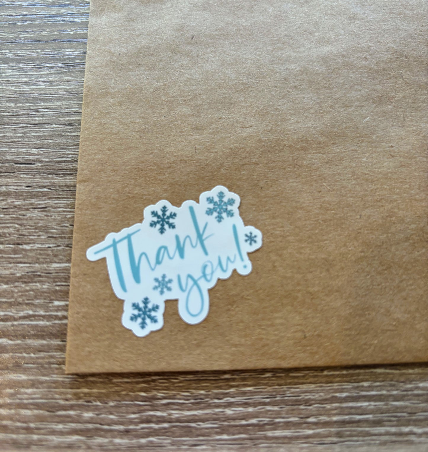 Thank you with Snowflakes - Packaging Stickers