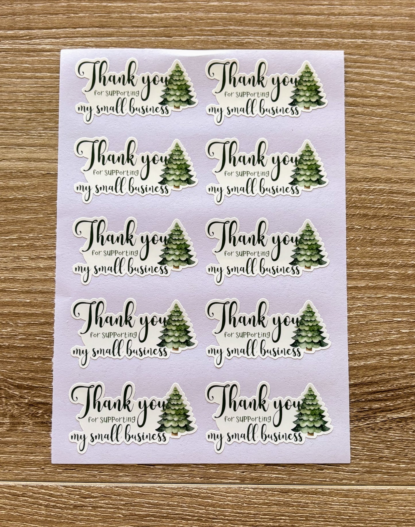 Thank you for Supporting my Small Business - Holiday Packaging Stickers