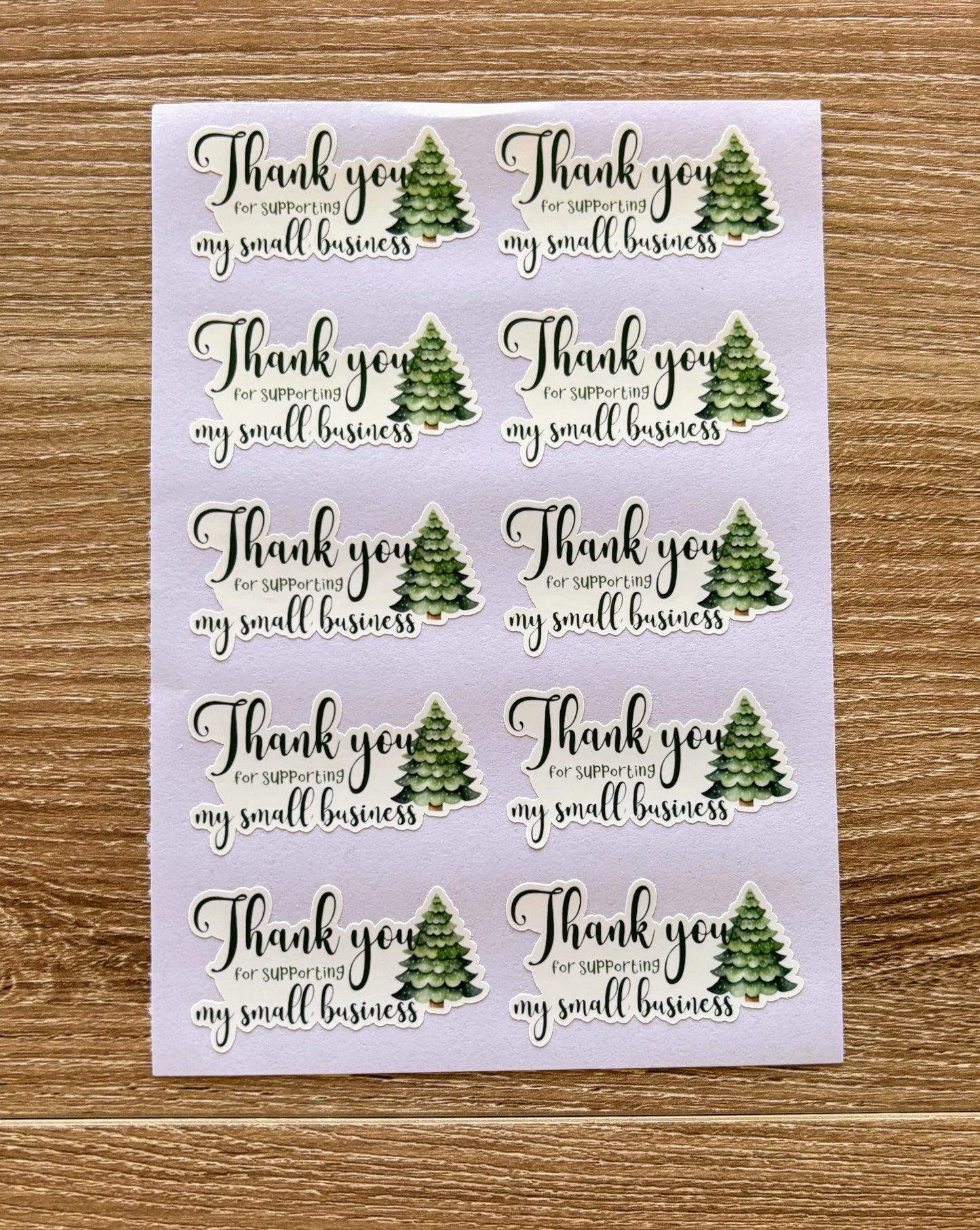 Thank you for Supporting my Small Business - Holiday Packaging Stickers