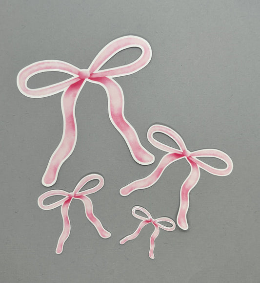 Pink Thin Bow Sticker Sets