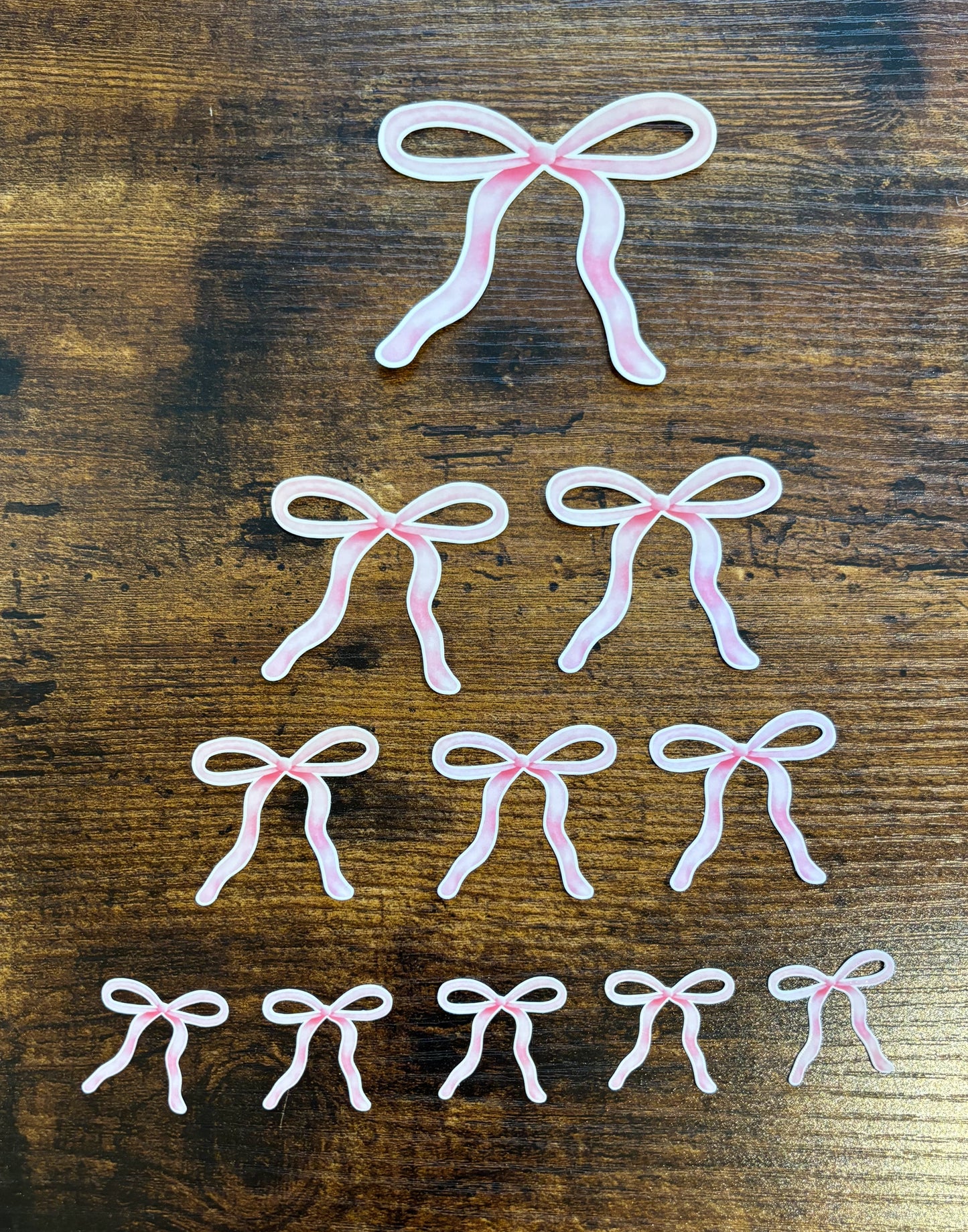 Pink Thin Bow Sticker Sets