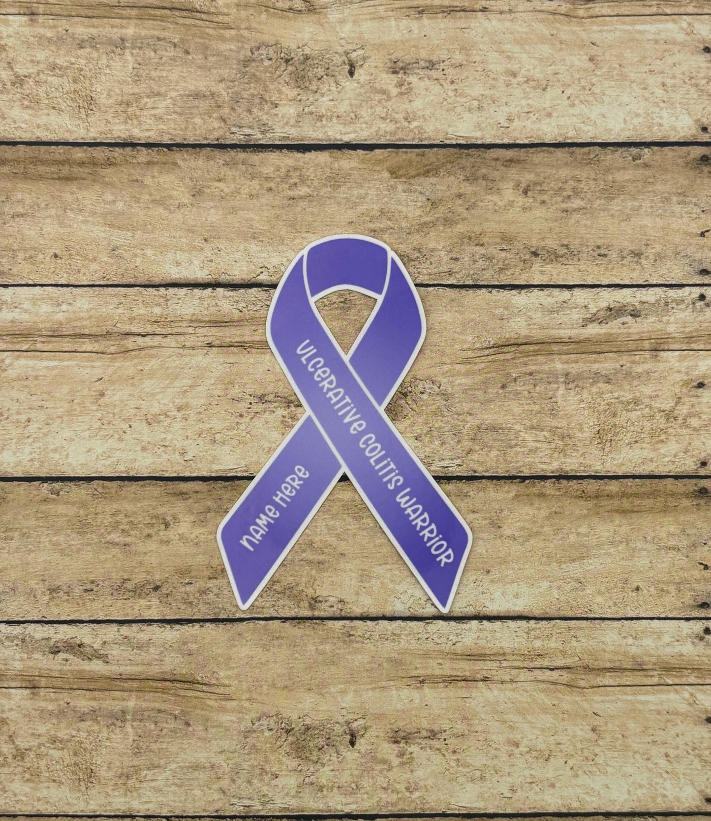 Ulcerative Colitis Warrior Custom Ribbon Sticker