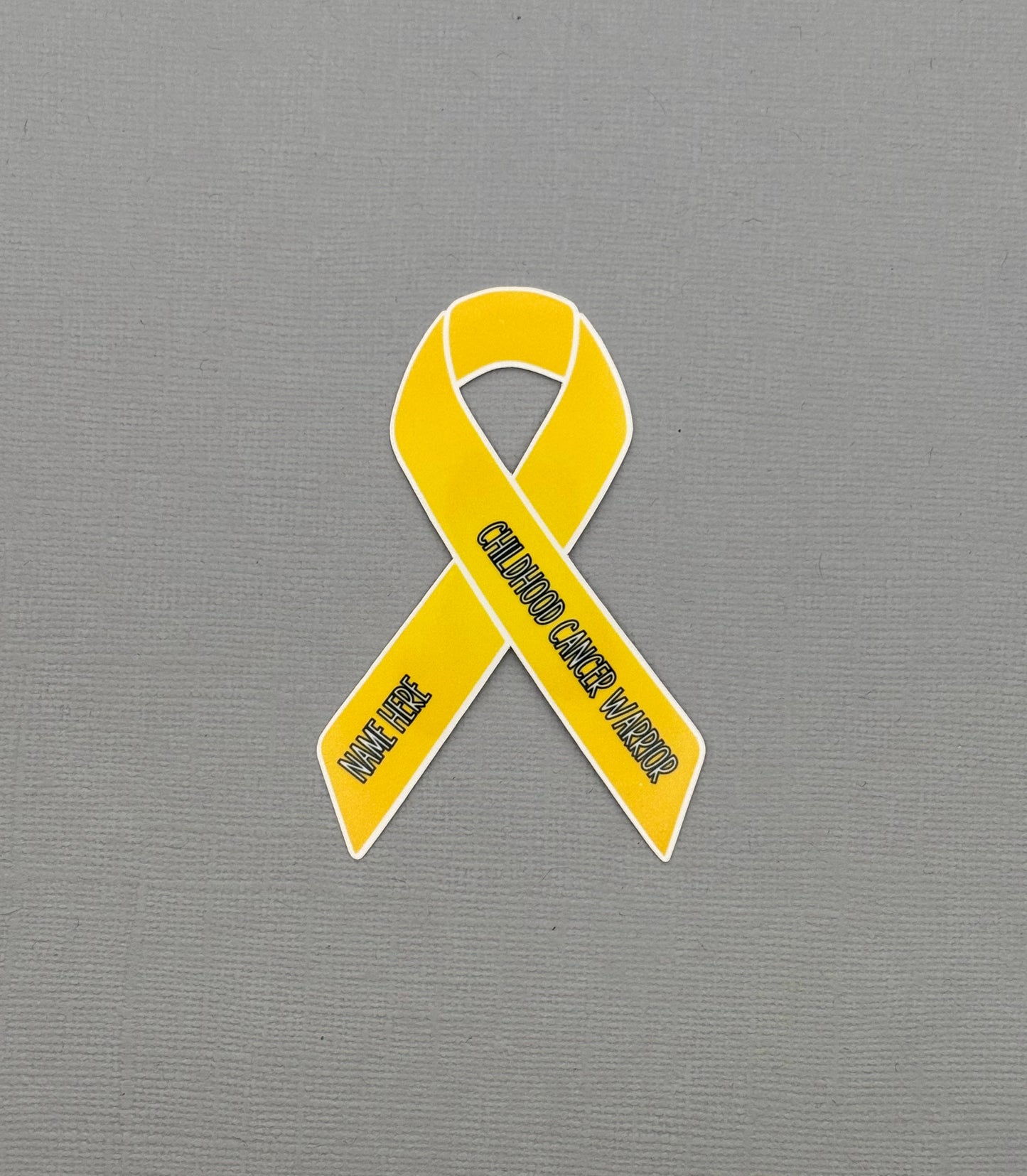Childhood Cancer Warrior Custom Ribbon Sticker