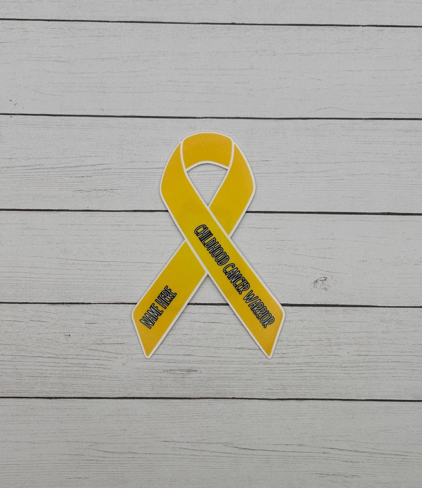 Childhood Cancer Warrior Custom Ribbon Sticker
