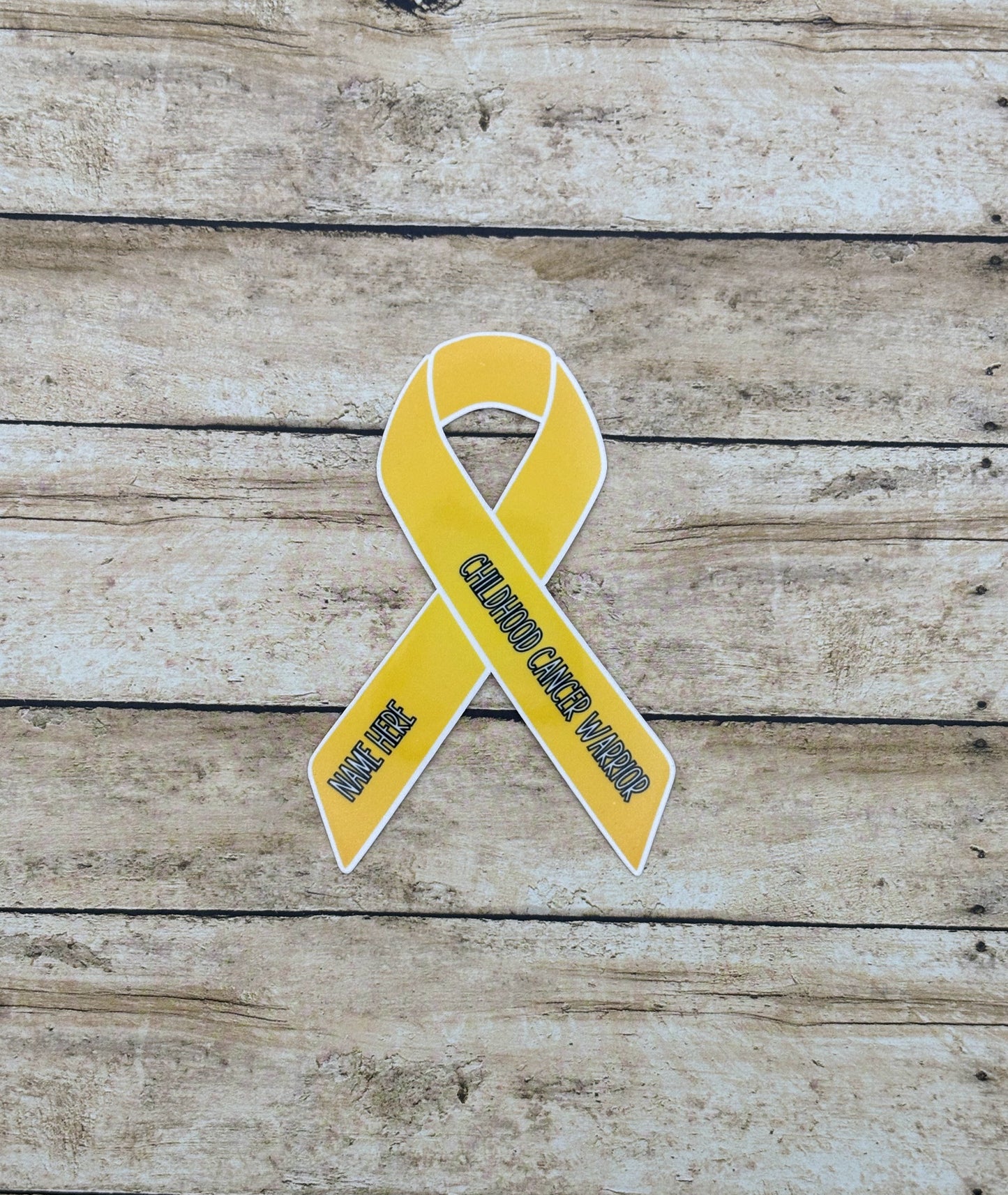 Childhood Cancer Warrior Custom Ribbon Sticker