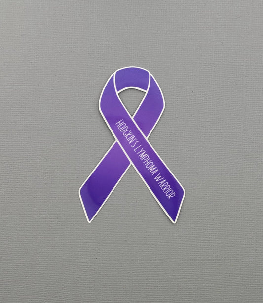 Hodgkin's Lymphoma Warrior Ribbon Sticker