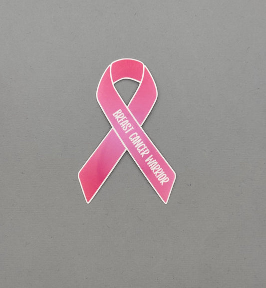 Breast Cancer Warrior Ribbon Sticker