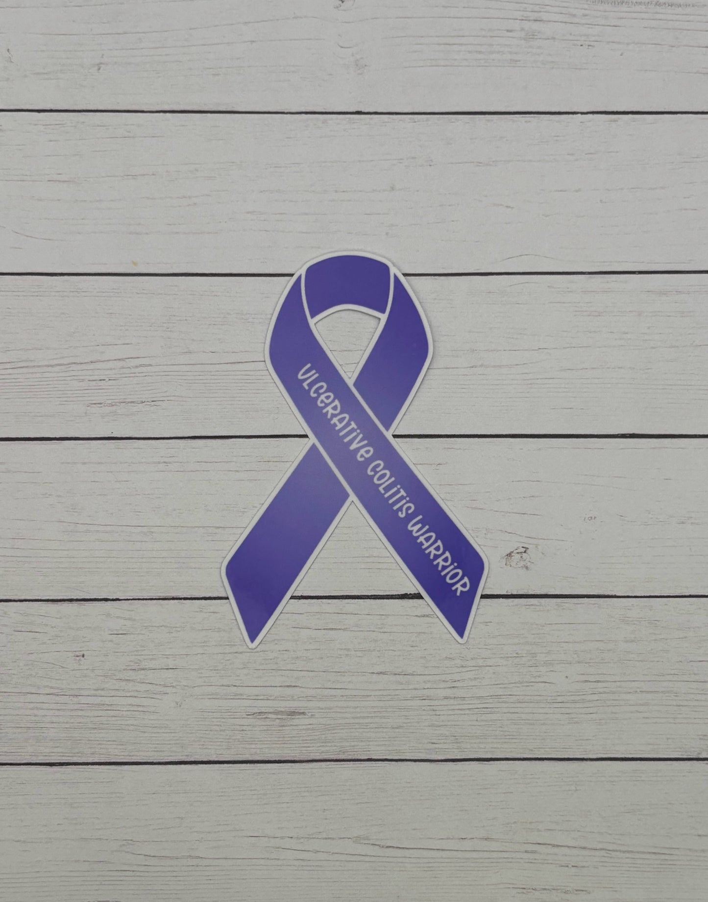 Ulcerative Colitis Warrior Ribbon Sticker